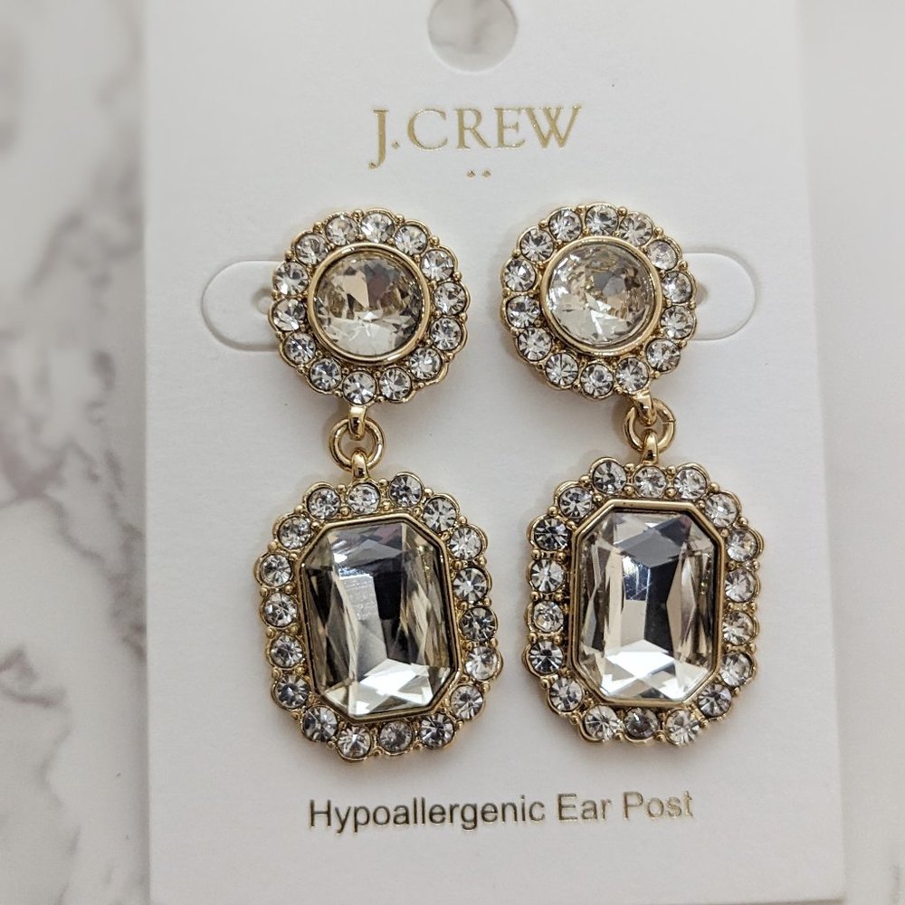 J.Crew Factory Crystal Drop Earrings